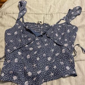 crop top simple retro size l